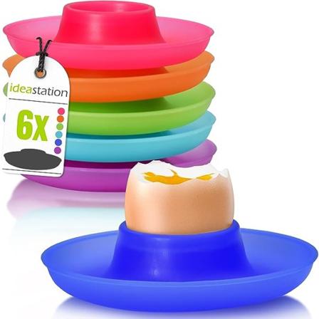NEO eggkopper i plast, 6 stykker, 9,5 cm, fargerike, eggholder