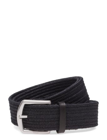 Polo Ralph Lauren Leather-Trim Braided Belt - Black - L