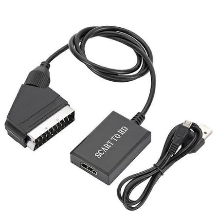 Bärbar högupplöst SCART till HDMI-omvandlare SCART till HDMI-adapterkabel videokabel 1080P-omvandlareC5