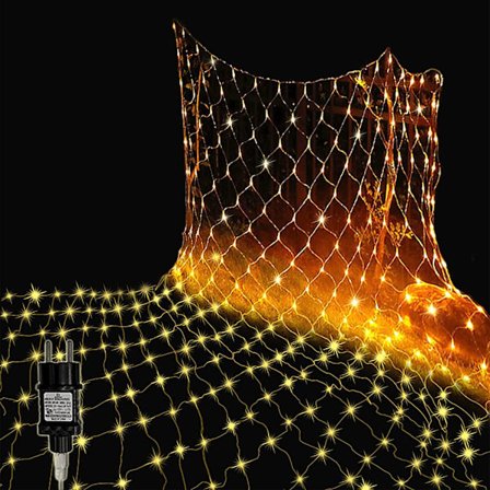 100/160/240/320 LED-lampor Mesh Ljusgardin Fairy Lights Varma