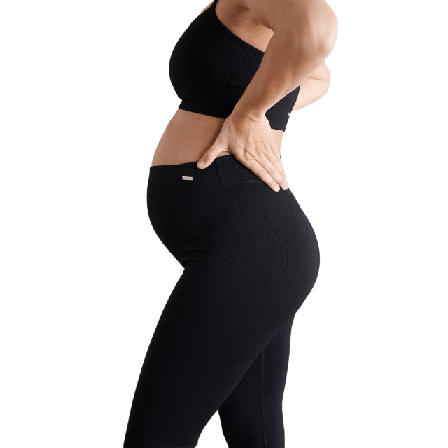 aim'n Black Maternity Ribbed Seamless Tights Underdelar Dam Svart XS