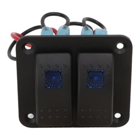 2-paikkainen vipukytkinpaneeli IP65 vedenkest v 12 24V monisuojaus yleismaailmallinen veneille ja autoille