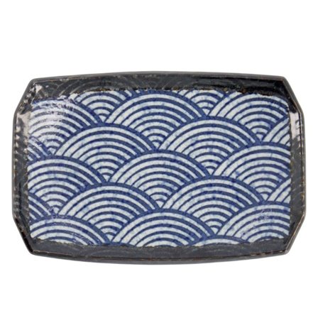 Tokyo design studio Aisai Seigaiha tallerken, 22x14,5x2,3 cm | KitchenOne