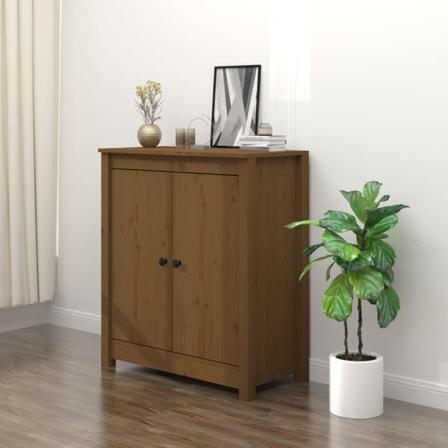 Vidaxl Skänk Honungsbrun 70x35x80 Cm Massiv Furu Brun
