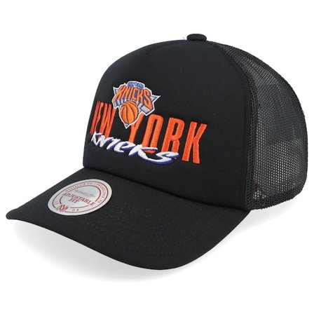 Mitchell & Ness - Negro trucker Gorra - New York Knicks Year Of The Snake Black A-frame Trucker @ Hatstore