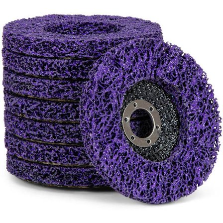 Sæt med 5 rengøringsskiver, til vinkelslibere, CSD, grov, diameter: 125 mm, lilla