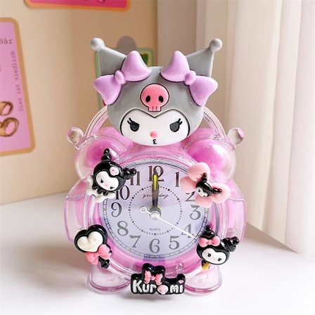 Sanrio Hello Kitty My Melody Cinnamoroll Vækkeur Kawaii Anime Køkken Timing Vækkeur Mini Stue Boligindretning Gave Kuromi
