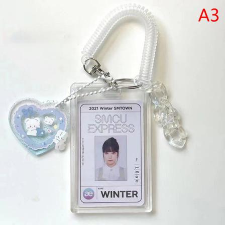 Kawaii Baby Blue Mjölkrosa Fotokortshållare Kredit-id Bankkort