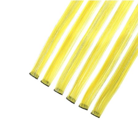 Syntetisk 6st Clip i Hot Pink Hair Extensions Mix glitter, 22 tums färgat hårförlängning, 2 i 1 Rainbow Hair