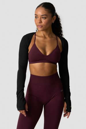 ICANIWILL - Smooth Seamless Shrug Black - Träningströja - Dam - Träningskläder från ICIW