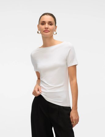 Vero Moda Vmpanda Modal S/S Top Noos - White - S
