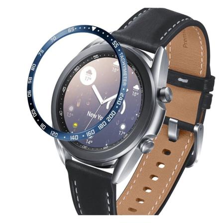 Samsung Galaxy Watch 3 (41mm) hållbar dial bezel - blå / vit Letters / E Type Blå