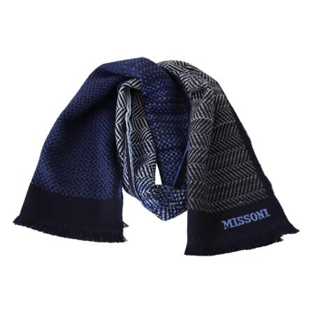 Missoni Scarf , Blauw , Heren , Maat: ONE Size Sjaals