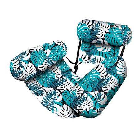 Flytemadrasser Stoler Voksen, Oppblåsbar Bassenglounge, Flytende Mattehengekøye med Plantemønster, Oppblåsbar Vannstol