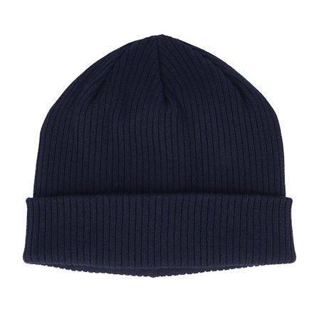 Beechfield - Blå cuff Lue - Oxford Navy Organic Cotton Cuff @ Hatstore