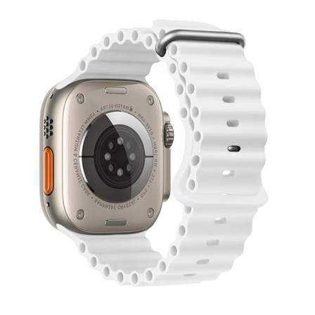 Ocean rem F?r Apple Watch Ultra 2 armband 49mm 45mm 44mm 40mm 41mm 42mm 49 mm silikon armband iWatch serie 9 7 6 3 se 8 vit Y