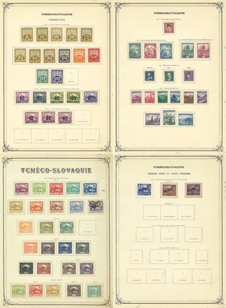 Tjekkoslovakiet til 1936 - Samling på ca. 19 fortryksblade