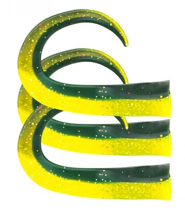 SvartZonker Glide Tail Junior C22 Black/Chartreuse 3-pack