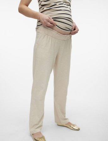Mamalicious Mlivy Jrs Pants Noos - Cream - XL