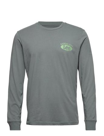 Ls Graphic Tee Grey Lee Jeans