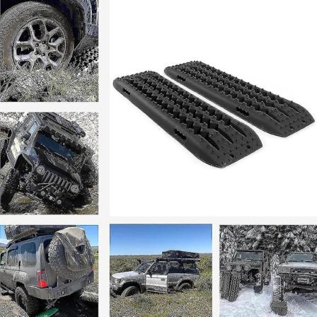 2 stk. Rednings Spor Sand Trækkraft Sne Off Road Dæk Stige 4wd 10t (sort)