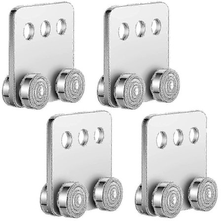 4-delt 4-hjul Trolley-sett Rulletralle Stabil Sveiset Kanalruller for 1-5/8 Bredde og Alle Støttekanaler 1-5/8 eller Høyere - WELLNGS