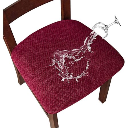 Stoltrekk 4 stykker Stolputer Trekk Vanntett Stolsete Trekk Avtagbart Jacquard Elastisk Stolsete Trekk Vaskbart