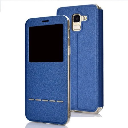 Smartfodral med Fönster & Svarsfunktion till Samsung Galaxy J6