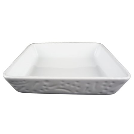 Porslins Form Rektangulär Mönstrad Kant - 4 Pack