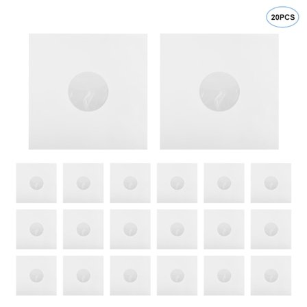 20 STK 12 tommer Vinylplade Cover Antistatisk CD-afspiller Beskyttelsesetui med Indvendig Pose