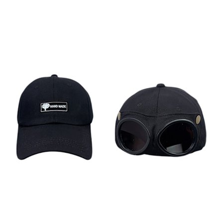 Retro Aviator hatt Glasögon Peaked Cap Solglasögon Baseballkeps