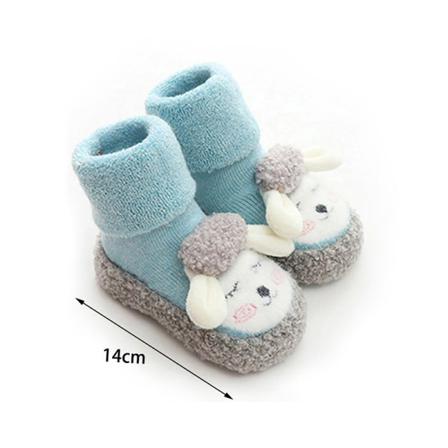 1 Par Baby 3d Cartoon Anti-slip Mjuka Golvstrumpor Med Gummi An