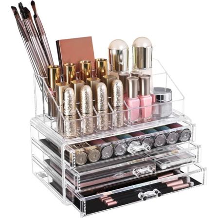 Makeup Organizer, Akryl, 22,8 X 13,8 X 3,3 Cm (3x)
