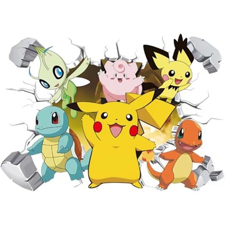 3D-sarjakuvaseinätarrat makuuhuoneeseen, olohuoneeseen, kodin sisustukseen, koko: (40 x 60 cm)