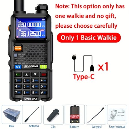 Ny version af UV-5RM modellen, tilgængelig i enkelt- eller dobbeltpakke, med 10W effekt og 6-niveau MAX version for 2024.-CJY