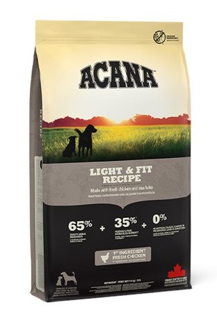 Acana Cane Light & Fit Recipe Crocchette Sacco 11,4 Kg