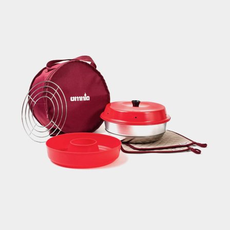 Horno de estufa Omnia Classic Original 2L Kit 1 + molde de silicona + rejilla para horno + bolsa de almacenamiento + agarraderas
