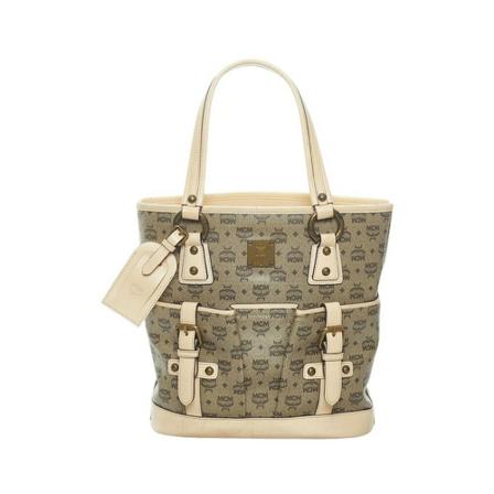MCM Pre-owned, Tote Bags Beige, Dames, Maat:ONE Size