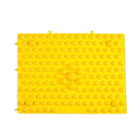 Sunt fot akupressur massasjepute refleksologi tå gangplate baderomsmatte for utendørs spill LargeYellow