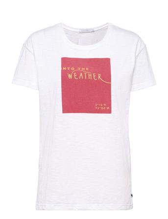Over T-Shirt W. Flock Print Coster Copenhagen White