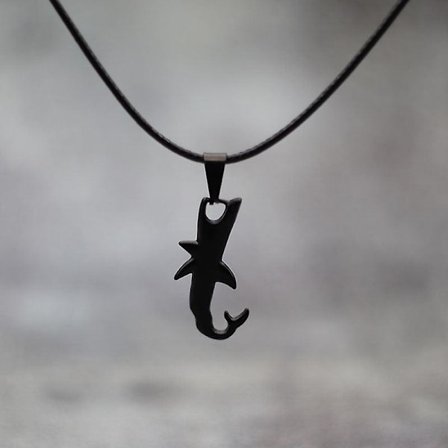 Halsband med manta-hänge, havsdjur, justerbart, handgjort, bohemiskt vaxrep, choker, män, kvinnor, strand, smycken, present, joyas