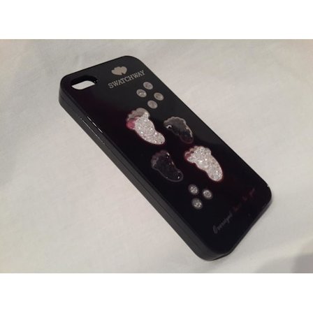 Apple Iphone 5 5S Fodral Skal Case Med Beads Feets Svart