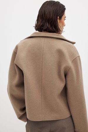 NA-KD Veste zippée - Vestes Printemps - Marron - EU 44