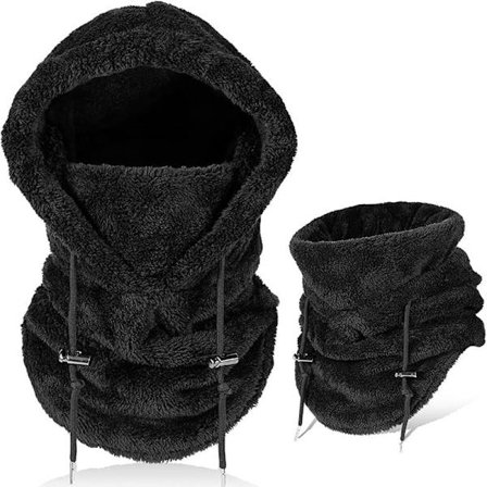 Talvi Terminen Arktinen Sametti Balaclava Miehille Naisille, Monitoiminen Tuulenpitävä Lämmin Hiihtomaski Kasvosuoja Kaulalämmittimellä-FD-