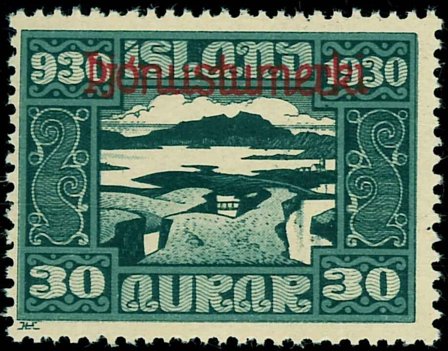 Island 1930 - Tjenestemærke AFA 51 - Postfrisk