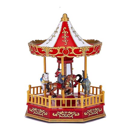 Stor Karusell Elektrisk Musik Lysande Julpynt Present Dekorationer