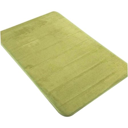 40x120cm Memory Foam Koralmåtte Skridsikker Gulvmåtte Grøn Velour Tæppe til Stue Badeværelse