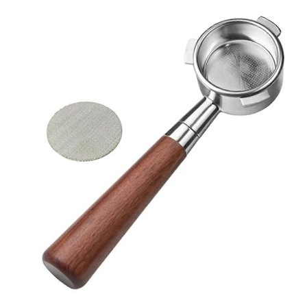 54 mm Bottomless Portafilter med Puck-si, til Express Maskiner, Rustfrit Stål Portafilter