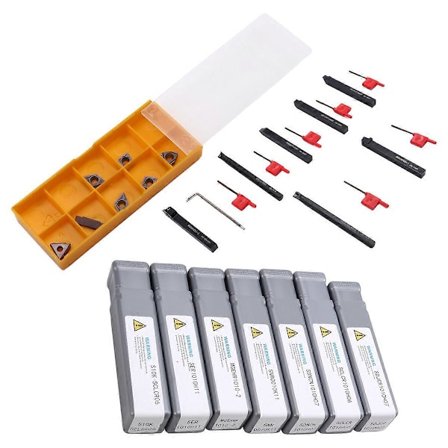 Svarvverktygshållare, 7st 12mm Skaft Svarv Borrstång Svarvverktygshållare Set med Hårdmetallskär