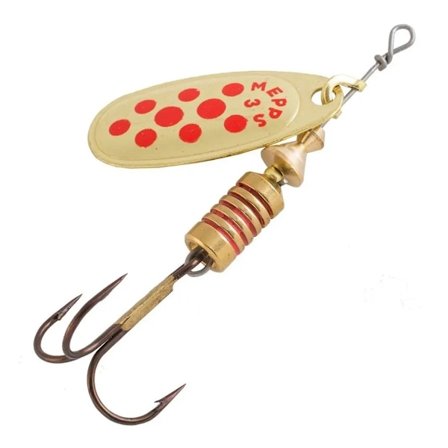 Spinner MEPPS COMET-3 6,5g kultaa/punaisia pisteitä